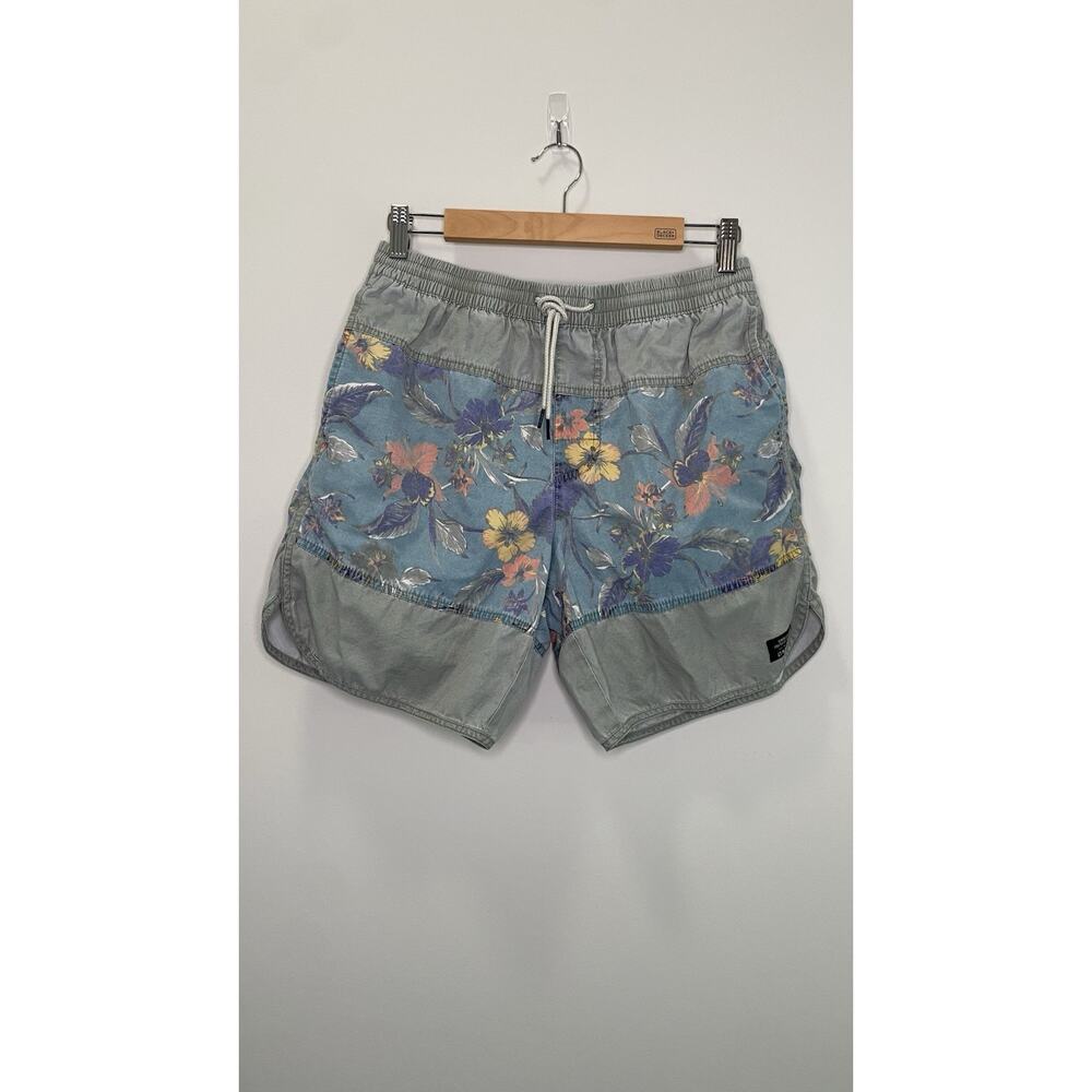 Urban Outfitters By Katin Floral Nylon Faded Swim Trunks Board Shorts Medium M